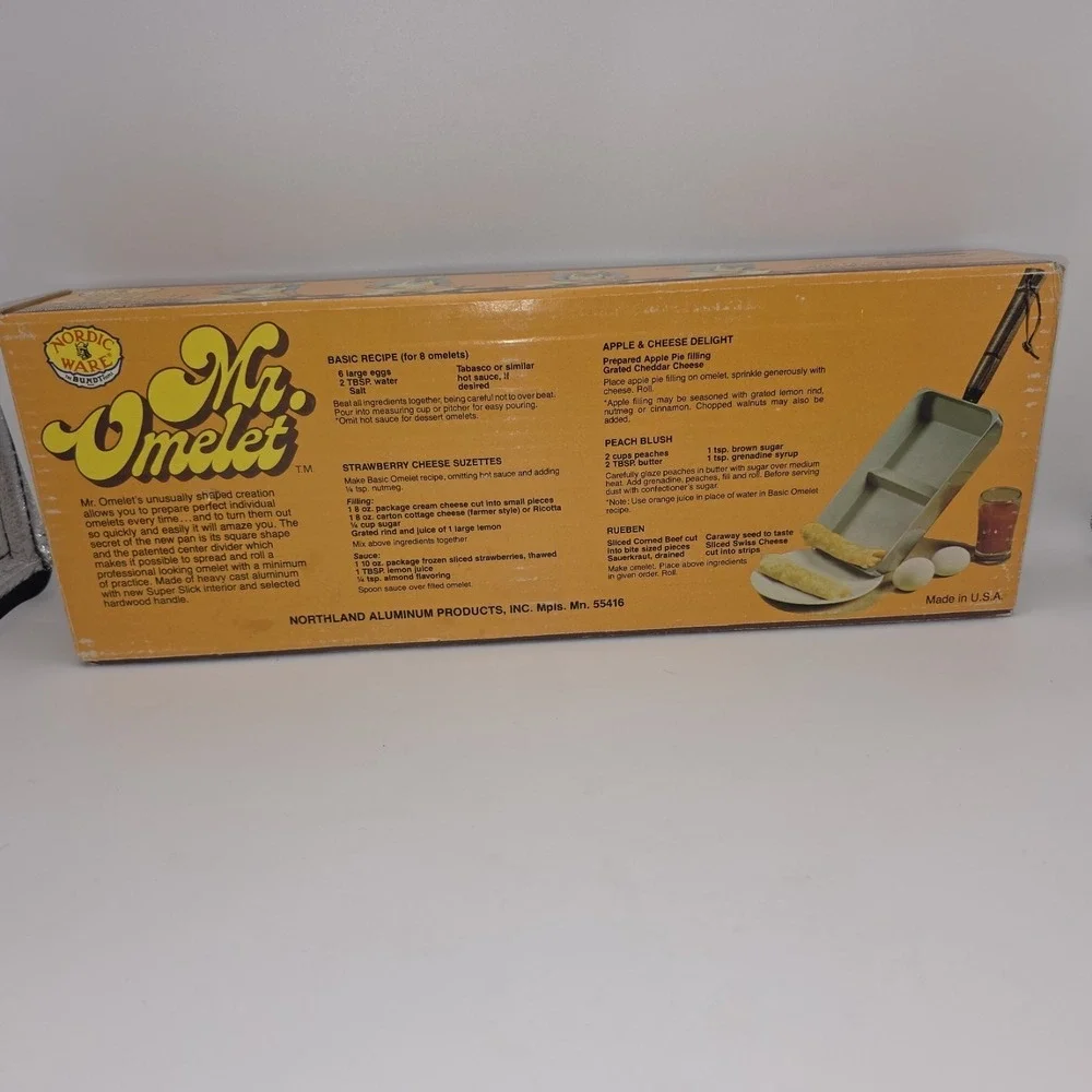 Vintage Nordic Ware Mr Omelet Pan Heavy Cast Aluminum Non-Stick with Box USA